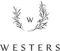 Logo featuring a stylized letter "W" surrounded by leaf branches, above the word "WESTERS.
