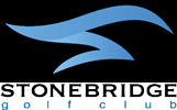 venue-stonebridge-golf-club Logo of Stonebridge Golf Club featuring a stylized blue wave design above the club's name.