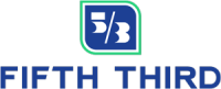 The logo for Fifth Third Bank features a blue square with rounded corners, containing the white numbers 5 and 3 separated by a slash, above the words "FIFTH THIRD" in blue capital letters.