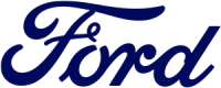The image shows the Ford logo with the word "Ford" written in blue cursive script on a white background.